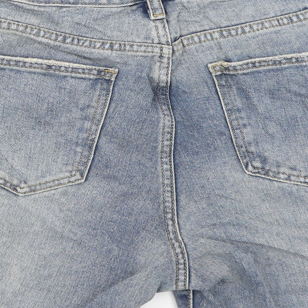 I SAW IT FIRST Womens Blue  Denim Cut-Off Shorts Size 12