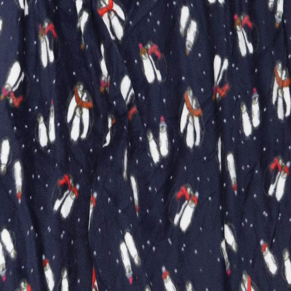 Marks and Spencer Womens Blue Solid  Top Pyjama Pants Size XL