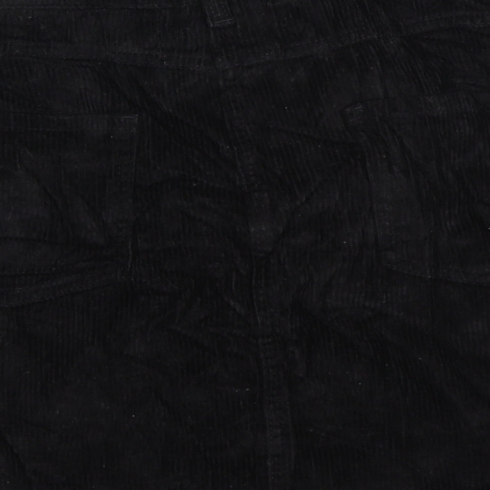 NEXT Womens Black  Corduroy Mini Skirt Size 10