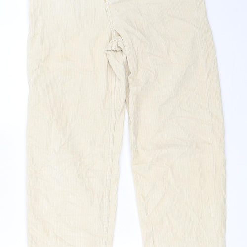 Topshop Womens Beige  Corduroy Straight Jeans Size 25 in L32 in