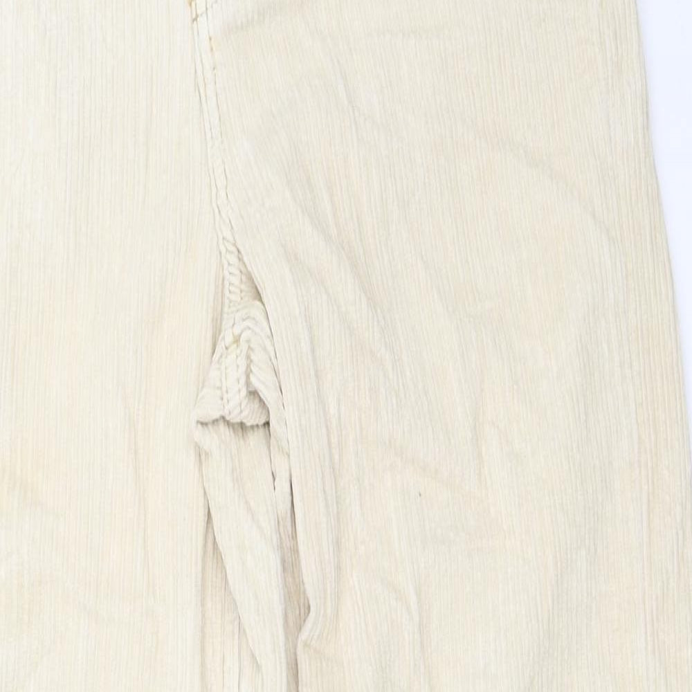 Topshop Womens Beige  Corduroy Straight Jeans Size 25 in L32 in