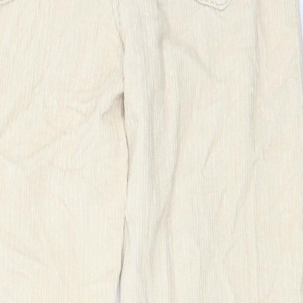 Topshop Womens Beige  Corduroy Straight Jeans Size 25 in L32 in