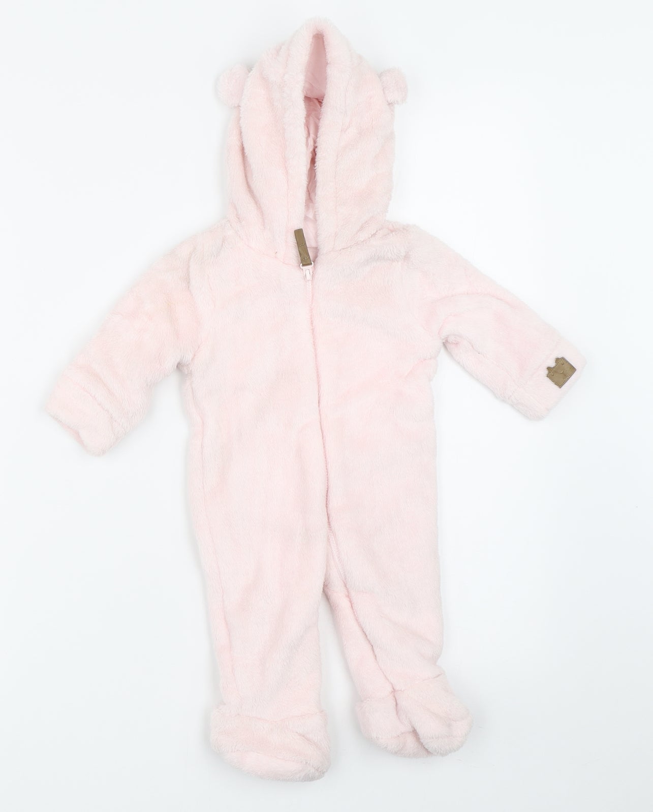 Fred & Flo Girls Pink Solid  Babydoll One Piece Size 0-3 Months