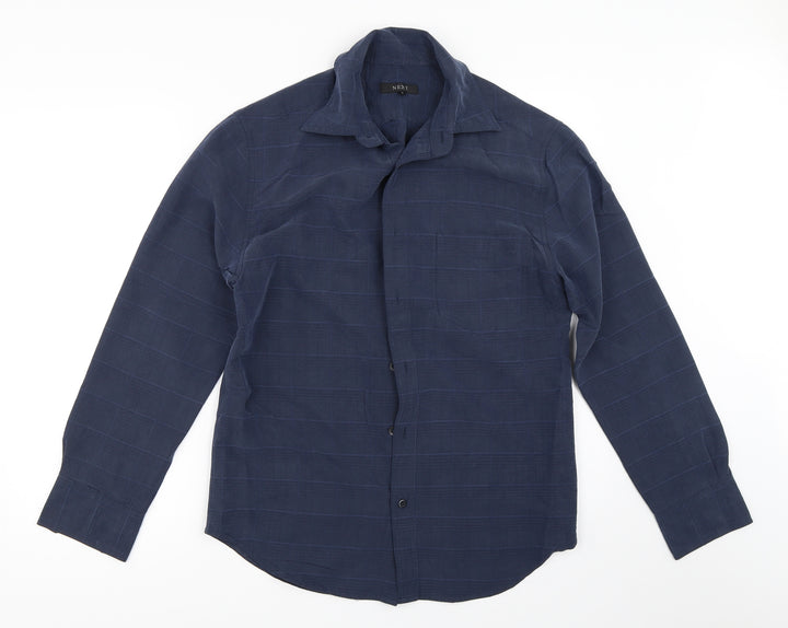 NEXT Mens Blue Button-Up Size S