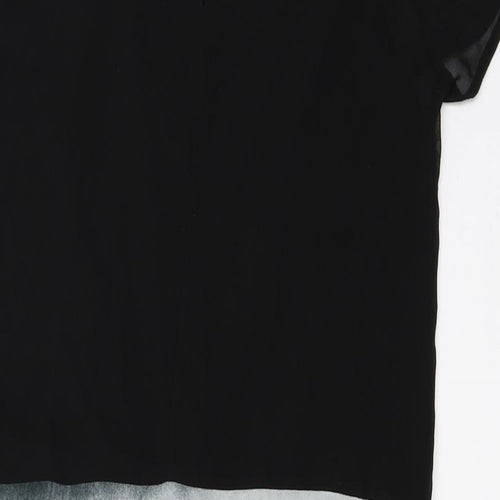 Label Lab Womens Black   Basic Blouse Size 8