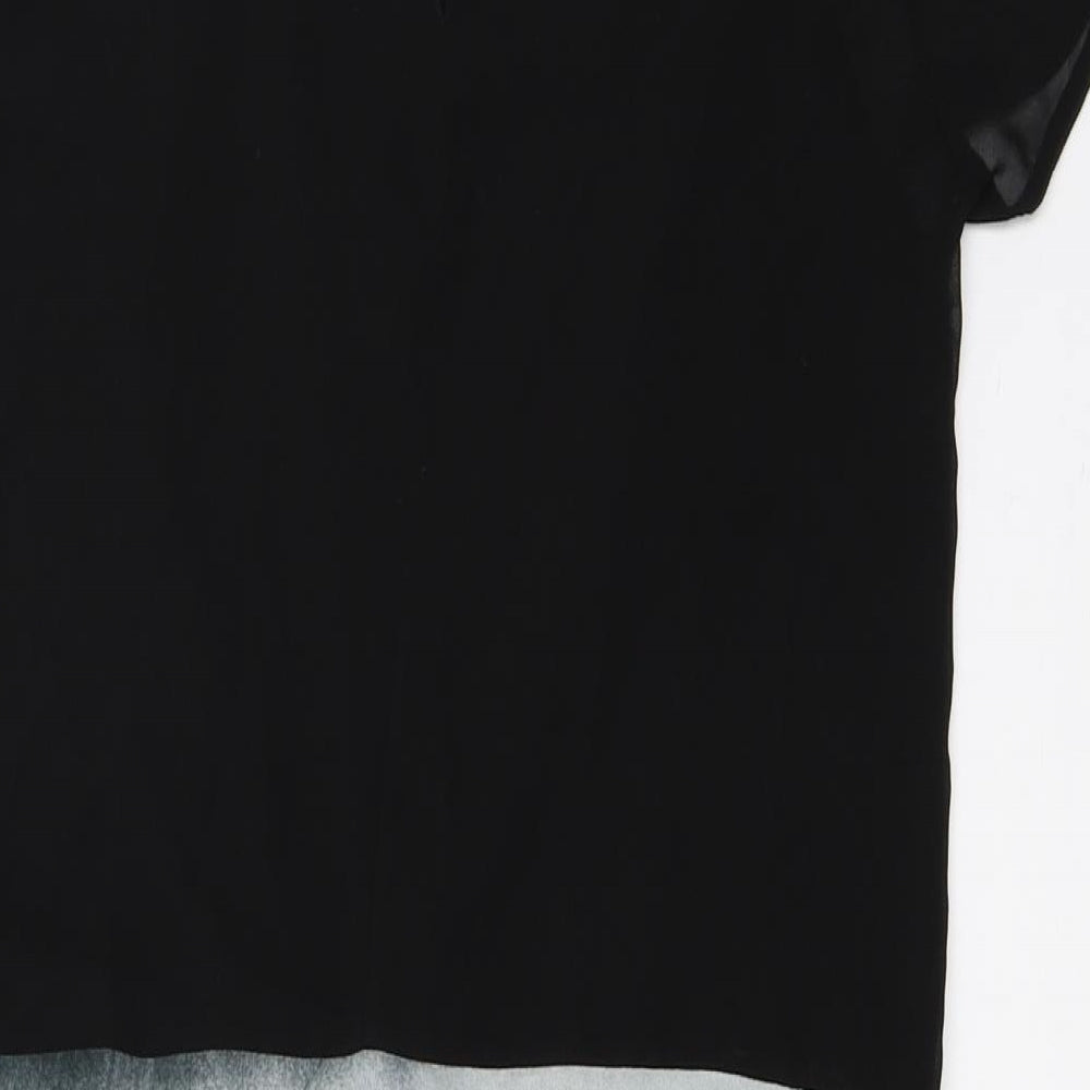 Label Lab Womens Black   Basic Blouse Size 8