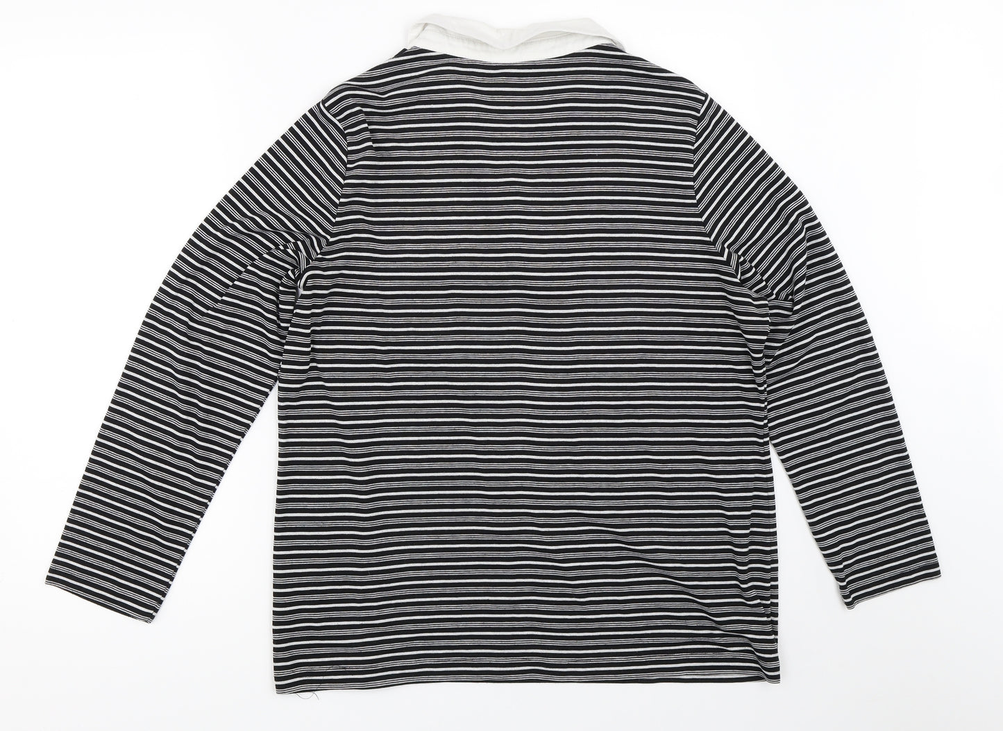 BM Womens Black Striped  Pullover Jumper Size L