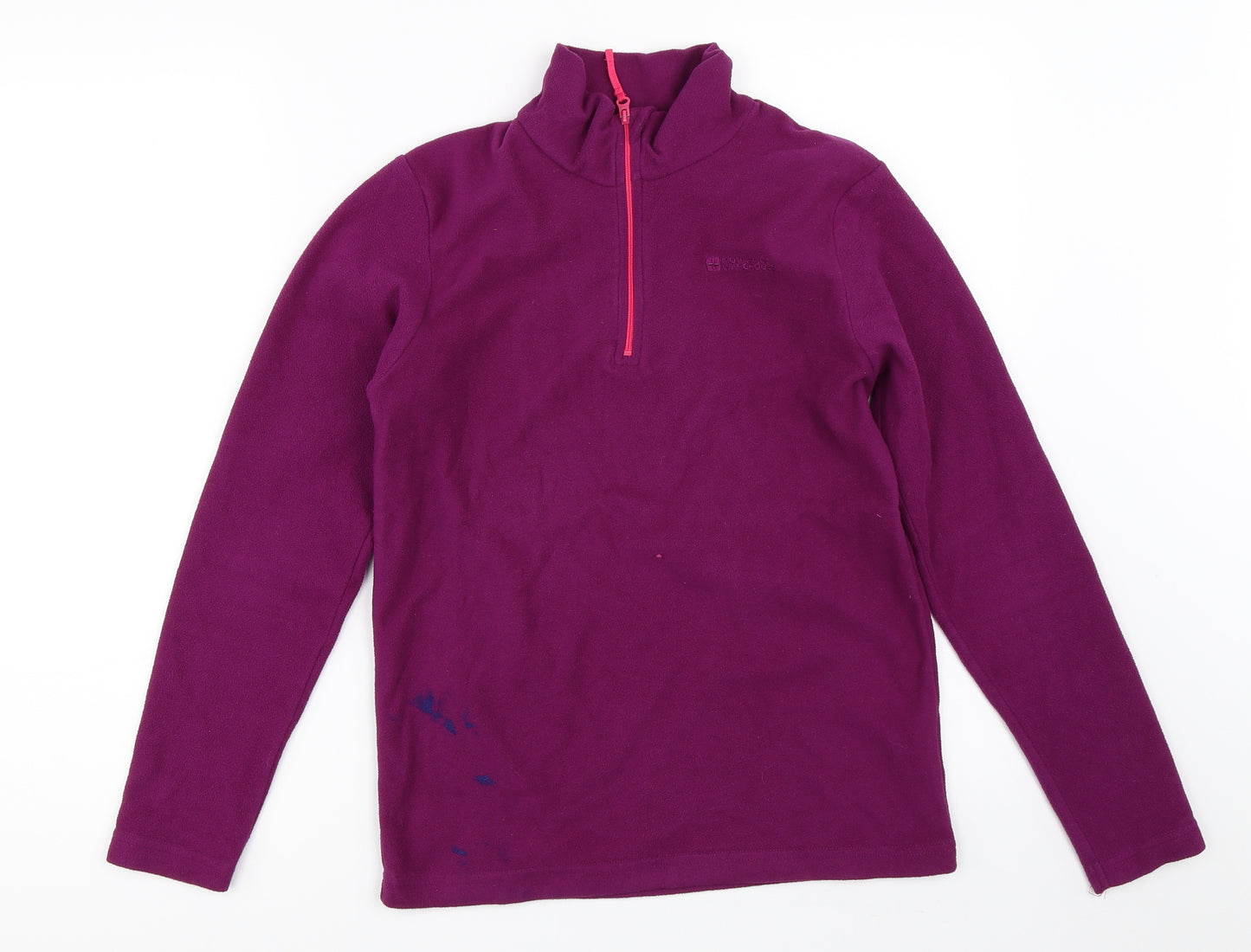 Mountain Warehouse Girls Purple  Fleece Henley Sweatshirt Size 11-12 Years