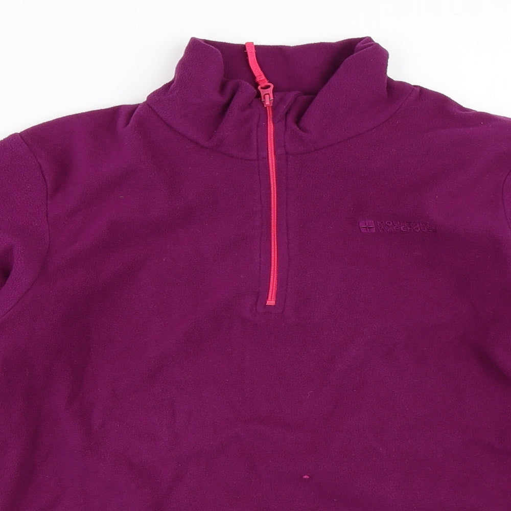 Mountain Warehouse Girls Purple  Fleece Henley Sweatshirt Size 11-12 Years
