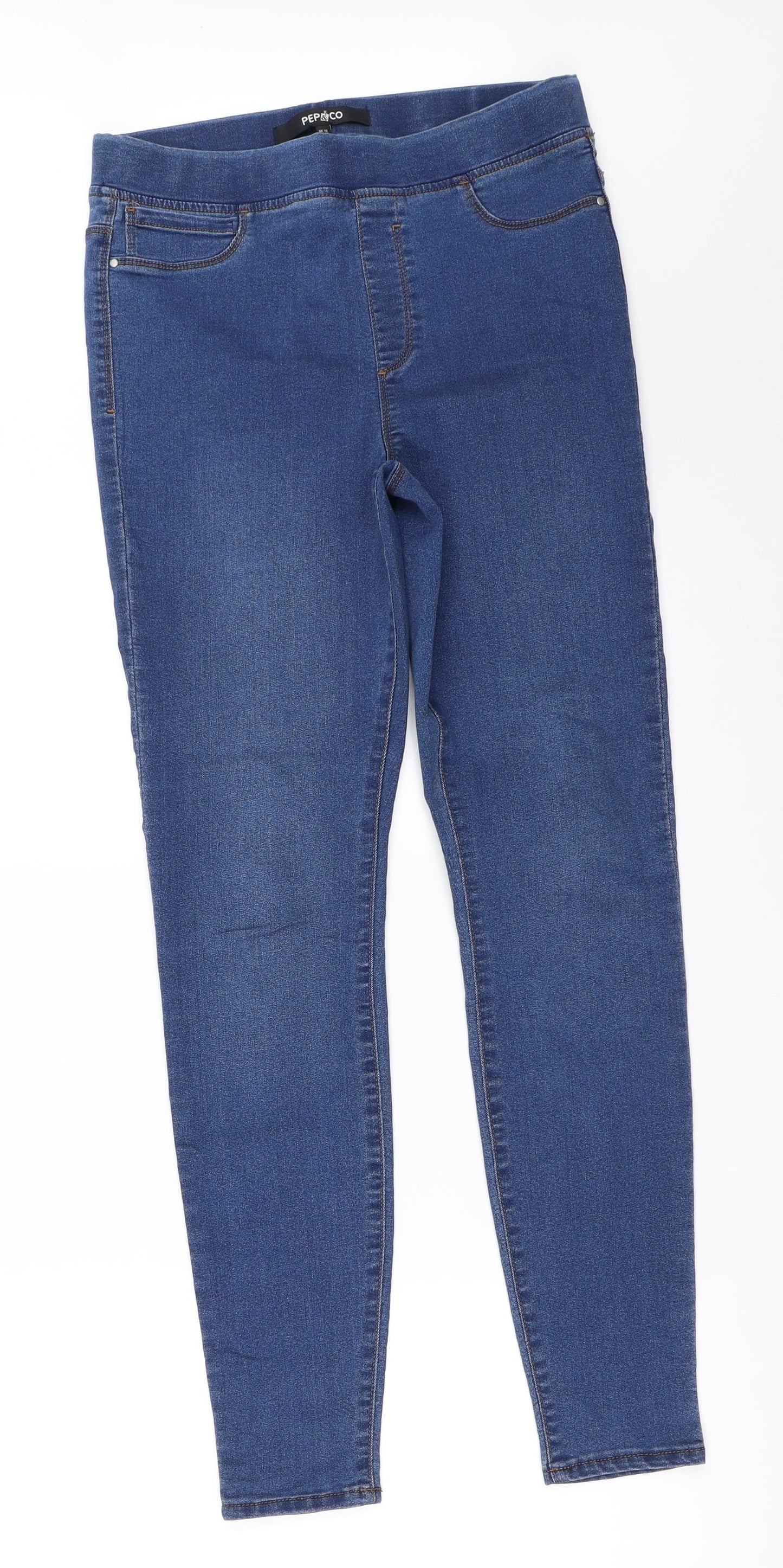 Pep&Co Womens Blue  Denim Jegging Jeans Size 10 L28.5 in