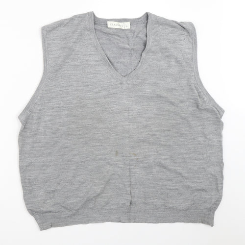 Classics Mens Grey   Vest Jumper Size L