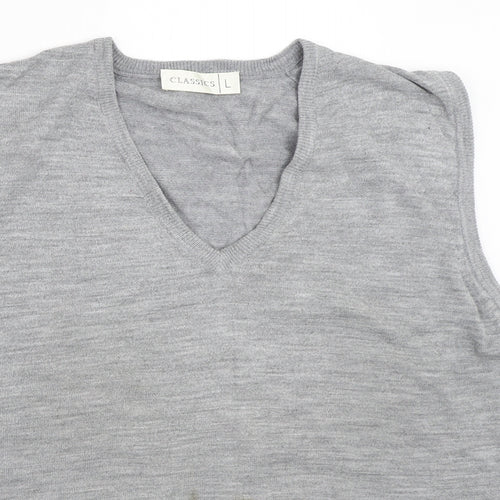 Classics Mens Grey   Vest Jumper Size L