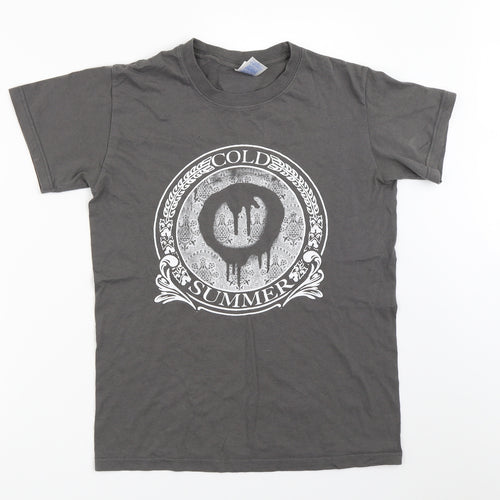 Gildan Mens Grey    T-Shirt Size S