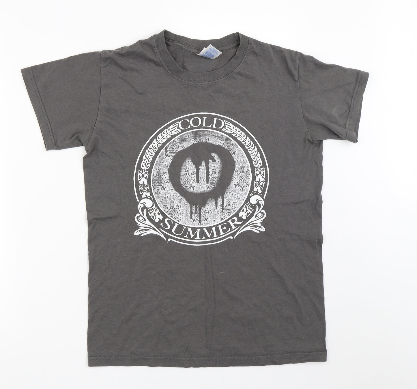 Gildan Mens Grey    T-Shirt Size S
