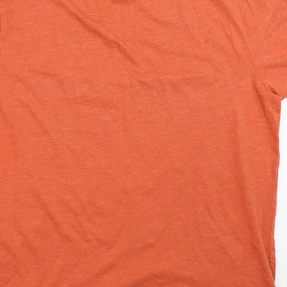 George Mens Orange    T-Shirt Size M  - halloween pumpkin