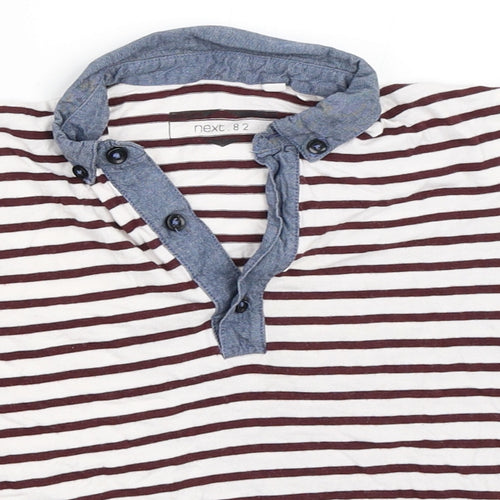 NEXT Boys White Striped  Basic T-Shirt Size 2-3 Years