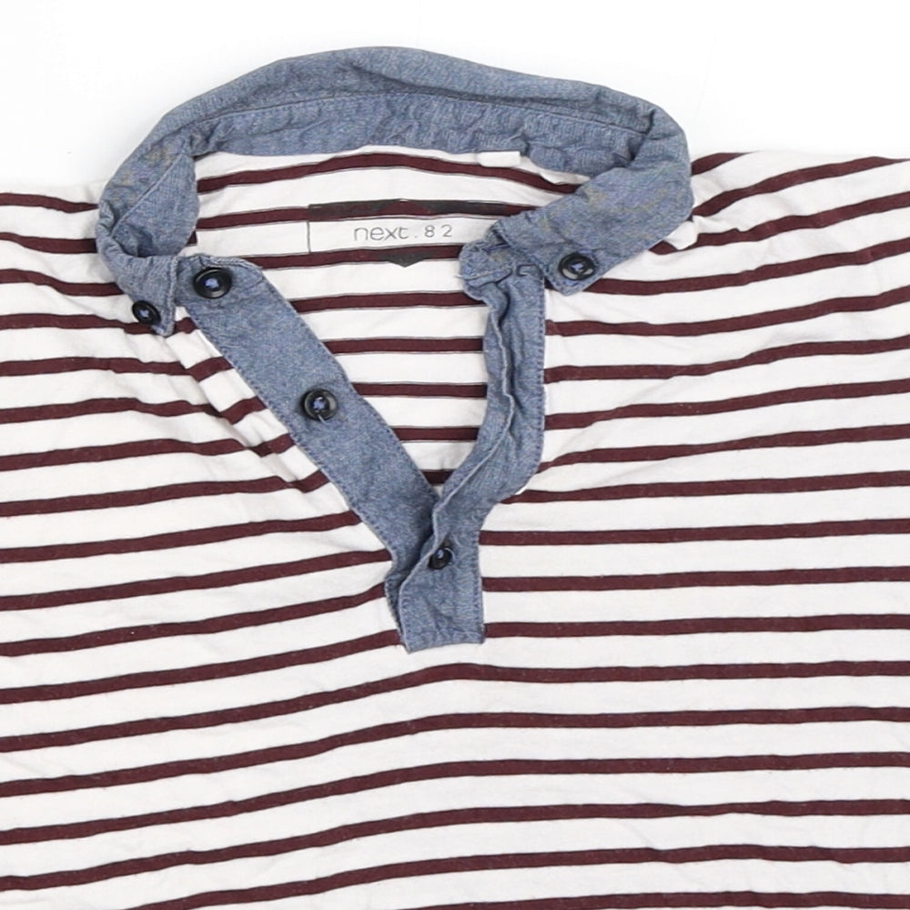 NEXT Boys White Striped  Basic T-Shirt Size 2-3 Years
