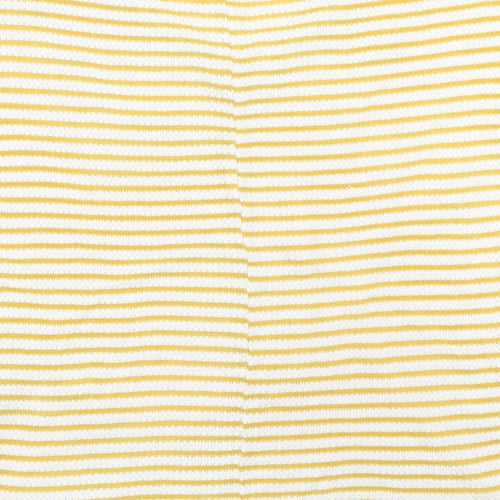 New Look Womens Yellow Striped  Basic T-Shirt Size S