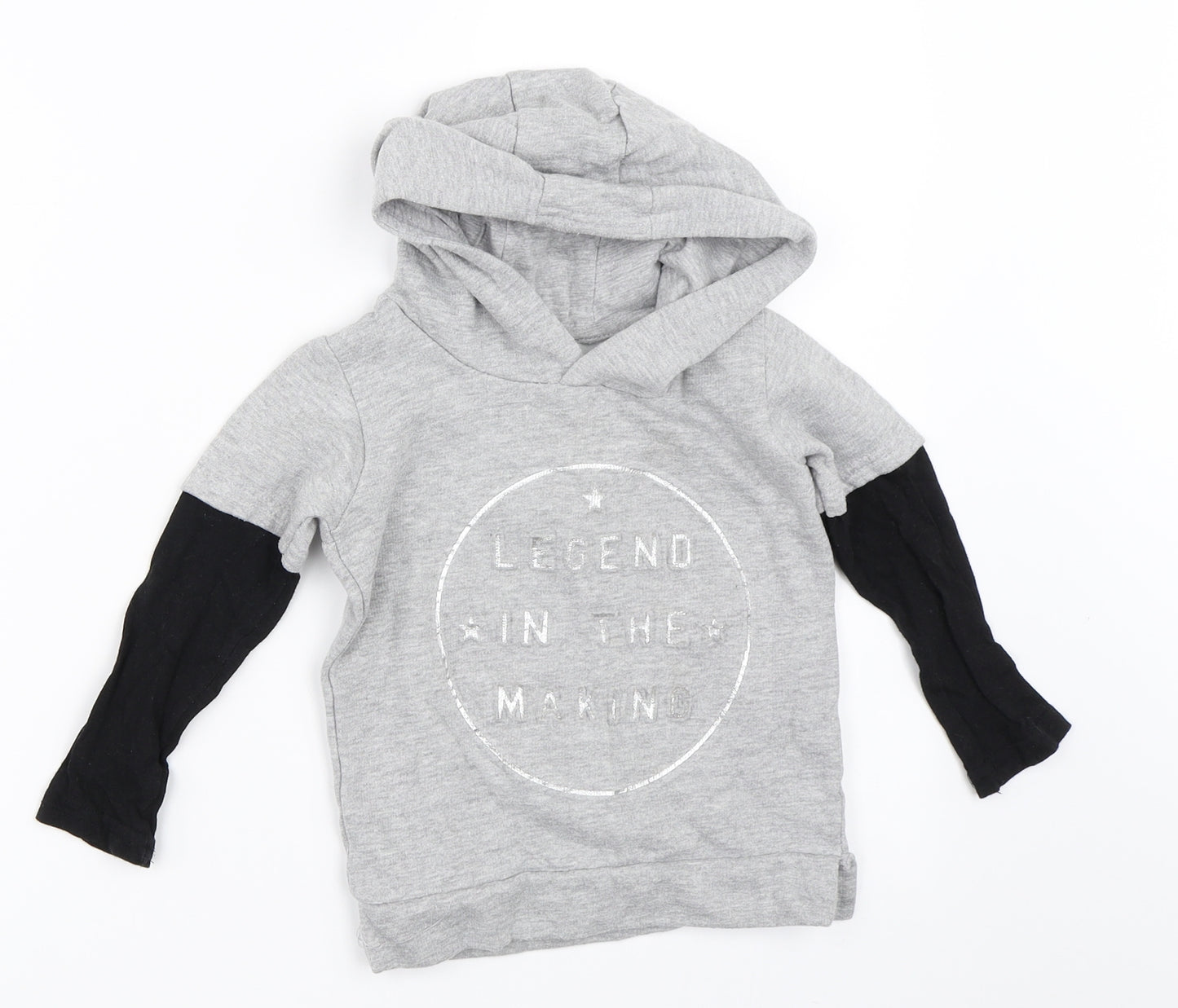 Pep&Co Boys Grey   Pullover Hoodie Size 2-3 Years
