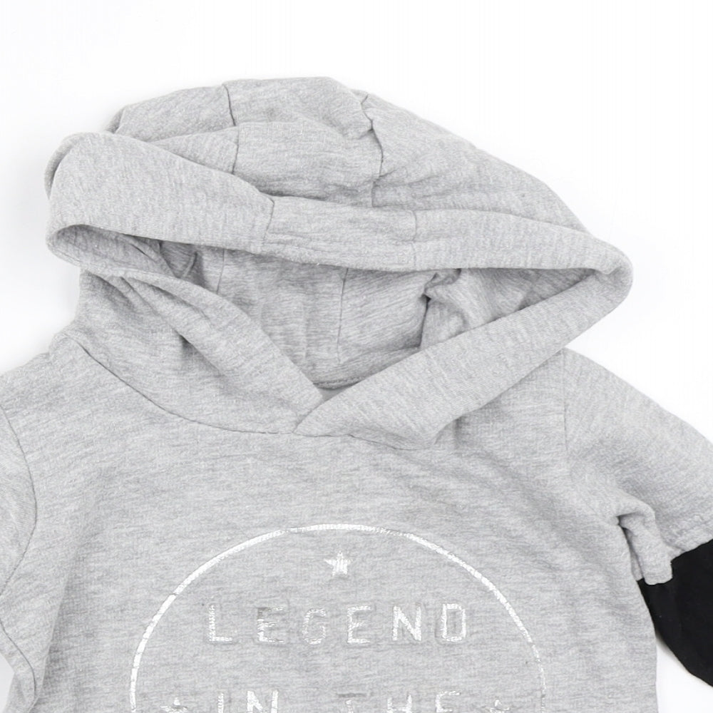 Pep&Co Boys Grey   Pullover Hoodie Size 2-3 Years