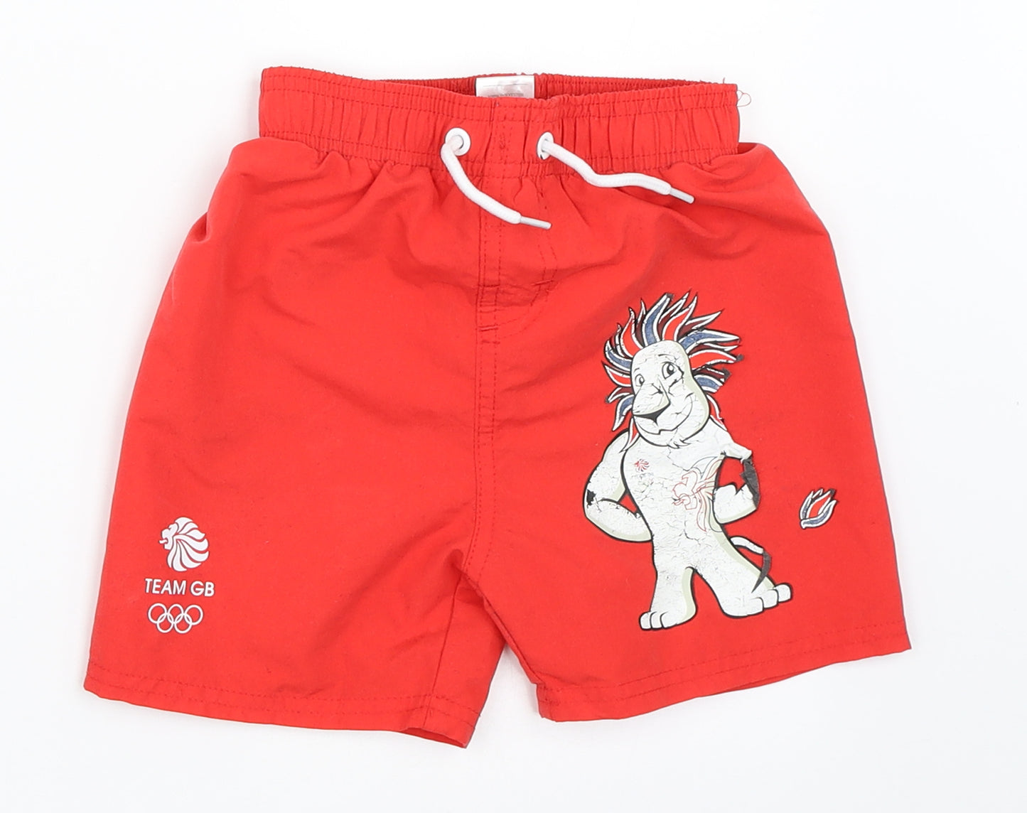 Team GB Boys Red   Bermuda Shorts Size 3-4 Years