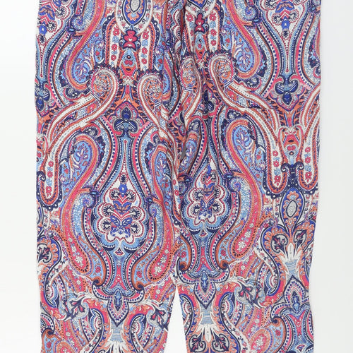 Natura Womens Blue Geometric  Trousers  Size L L26 in