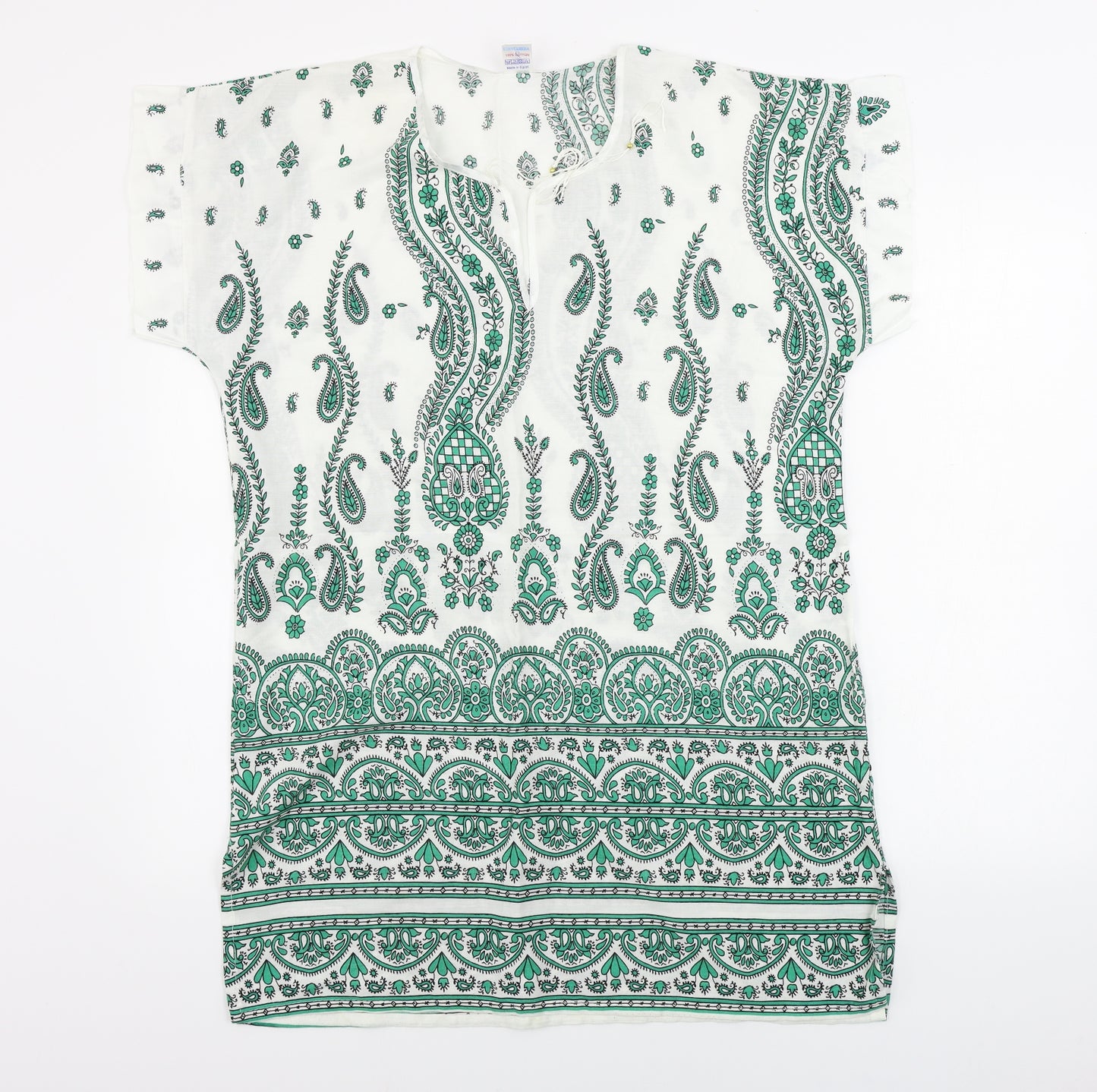 Manuel Mota Womens White Floral  Basic Blouse Size L