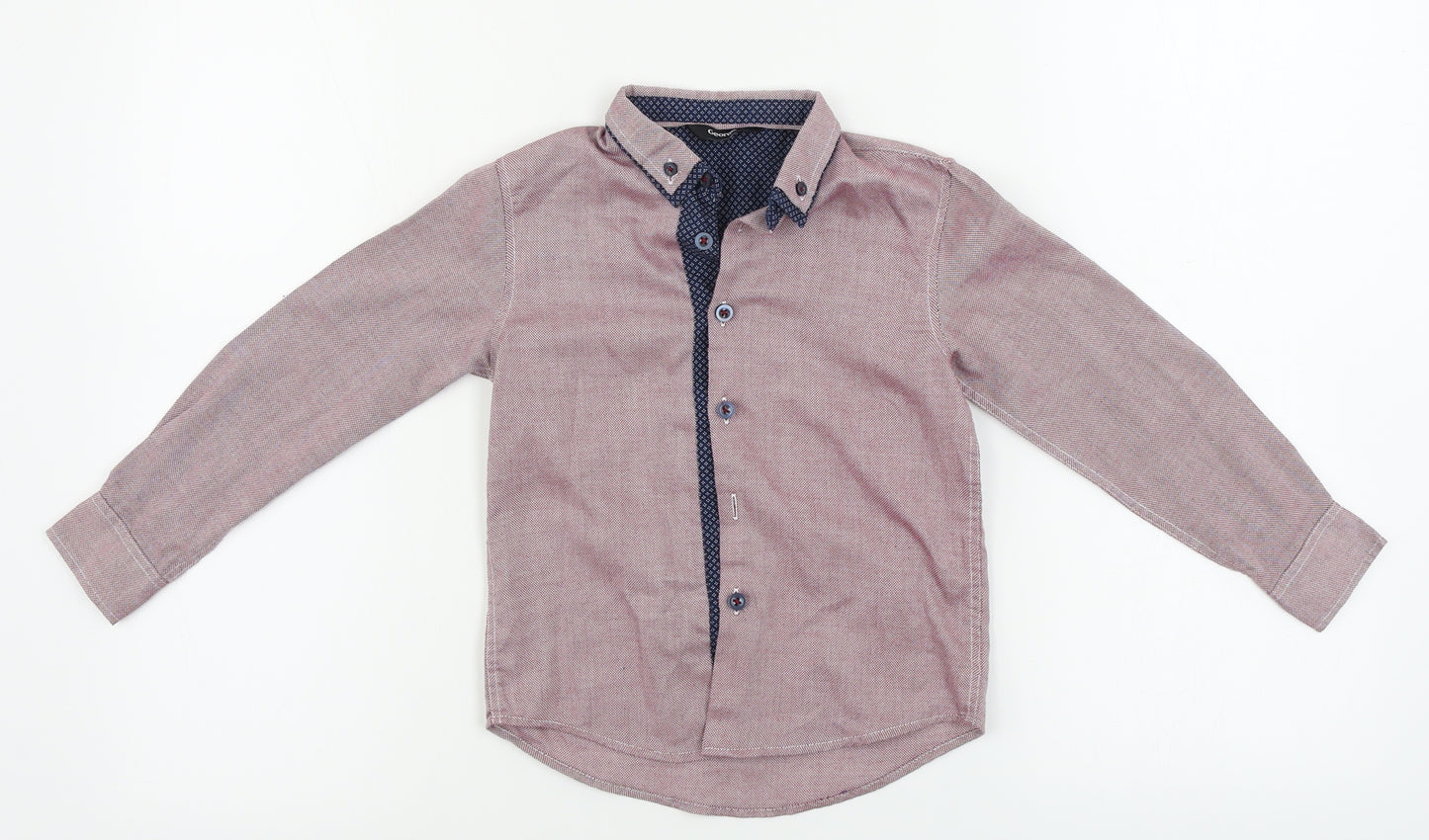 George Boys Red   Basic Button-Up Size 4-5 Years