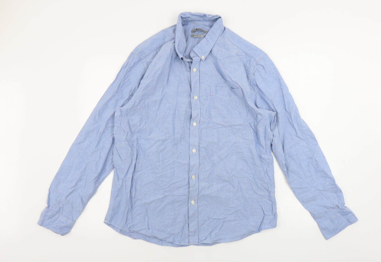 TU Mens Blue    Dress Shirt Size L