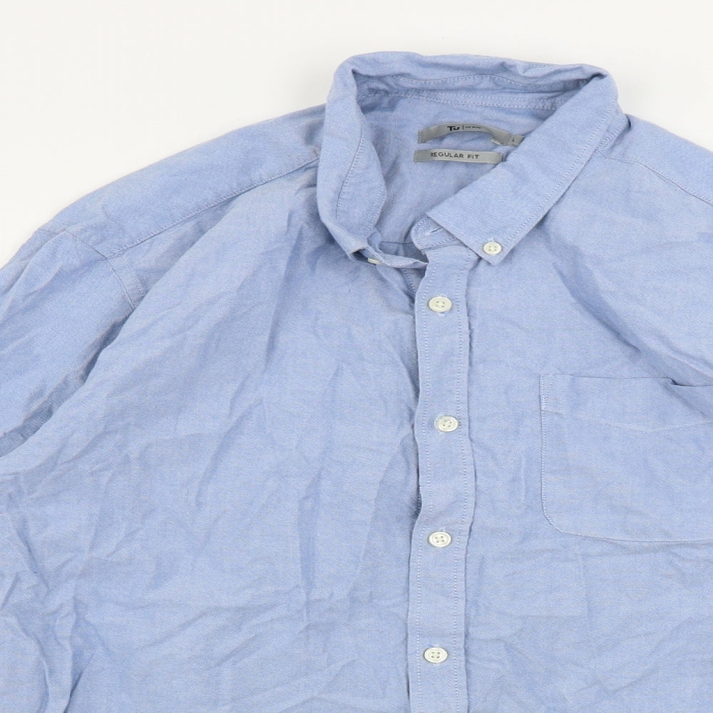 TU Mens Blue    Dress Shirt Size L