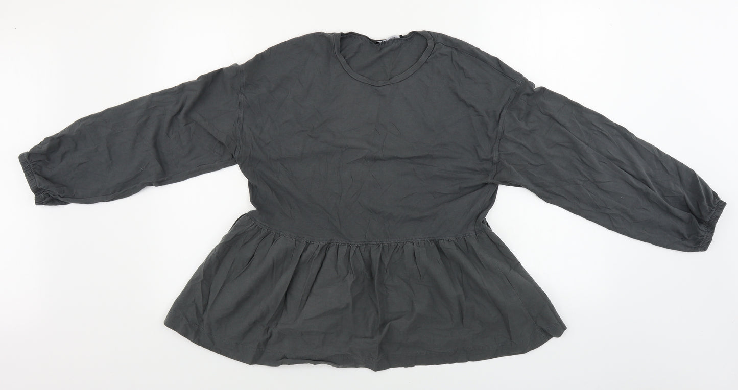 Zara Womens Grey   Basic Blouse Size L