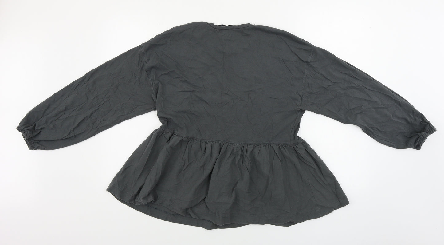 Zara Womens Grey   Basic Blouse Size L