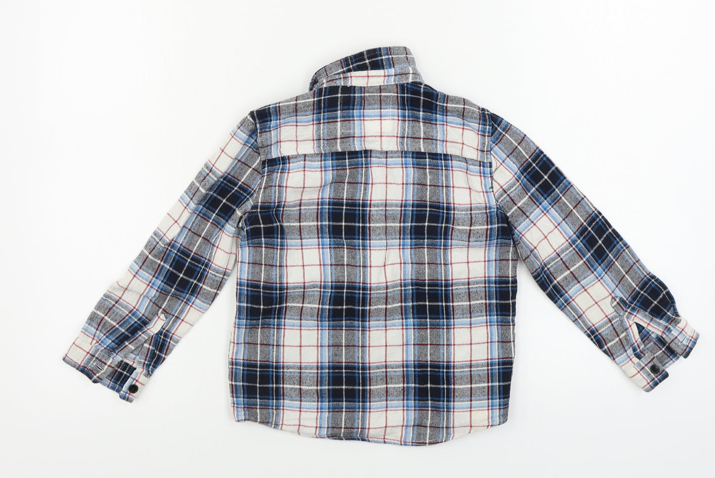 Rebel Boys White Check  Basic Button-Up Size 6-7 Years