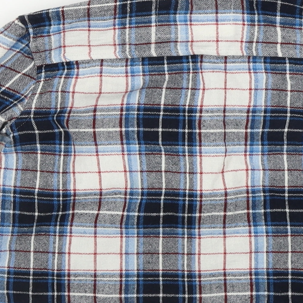 Rebel Boys White Check  Basic Button-Up Size 6-7 Years