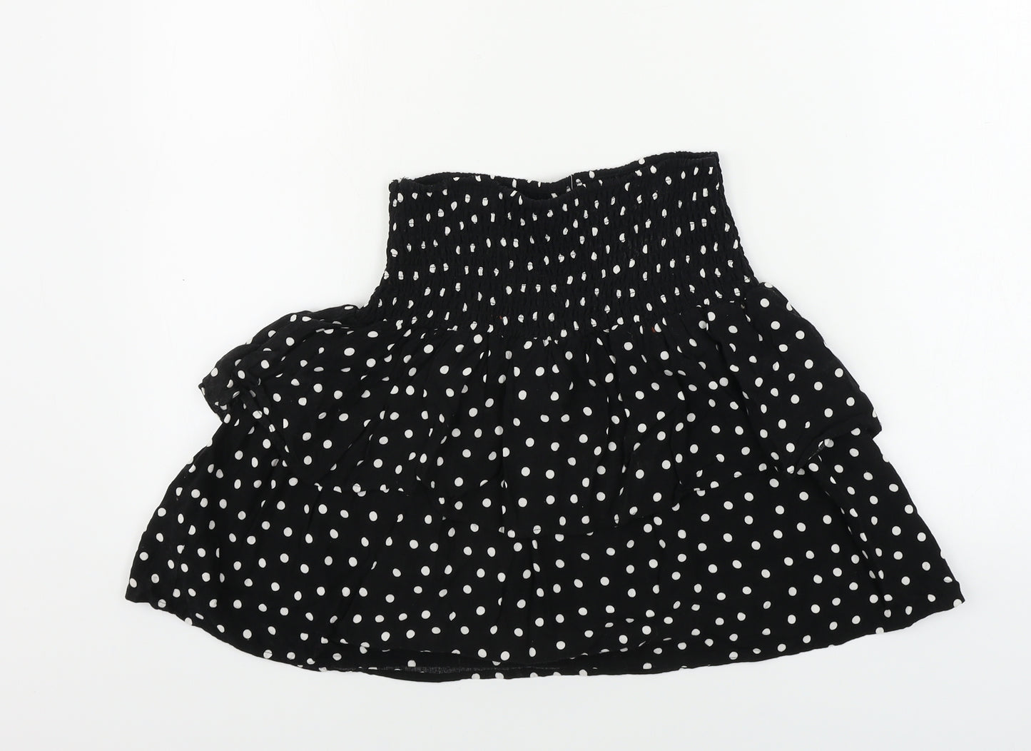 H&M  Girls Black Polka Dot  A-Line Skirt Size 14 Years