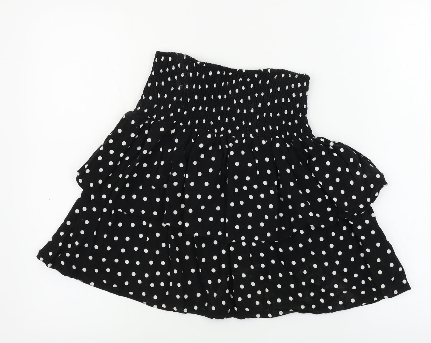 H&M  Girls Black Polka Dot  A-Line Skirt Size 14 Years
