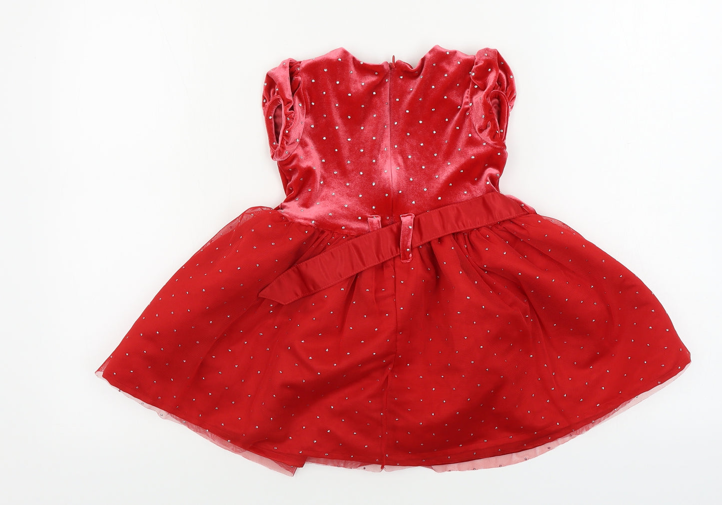 Marks and Spencer  Girls Red   A-Line  Size 3-4 Years