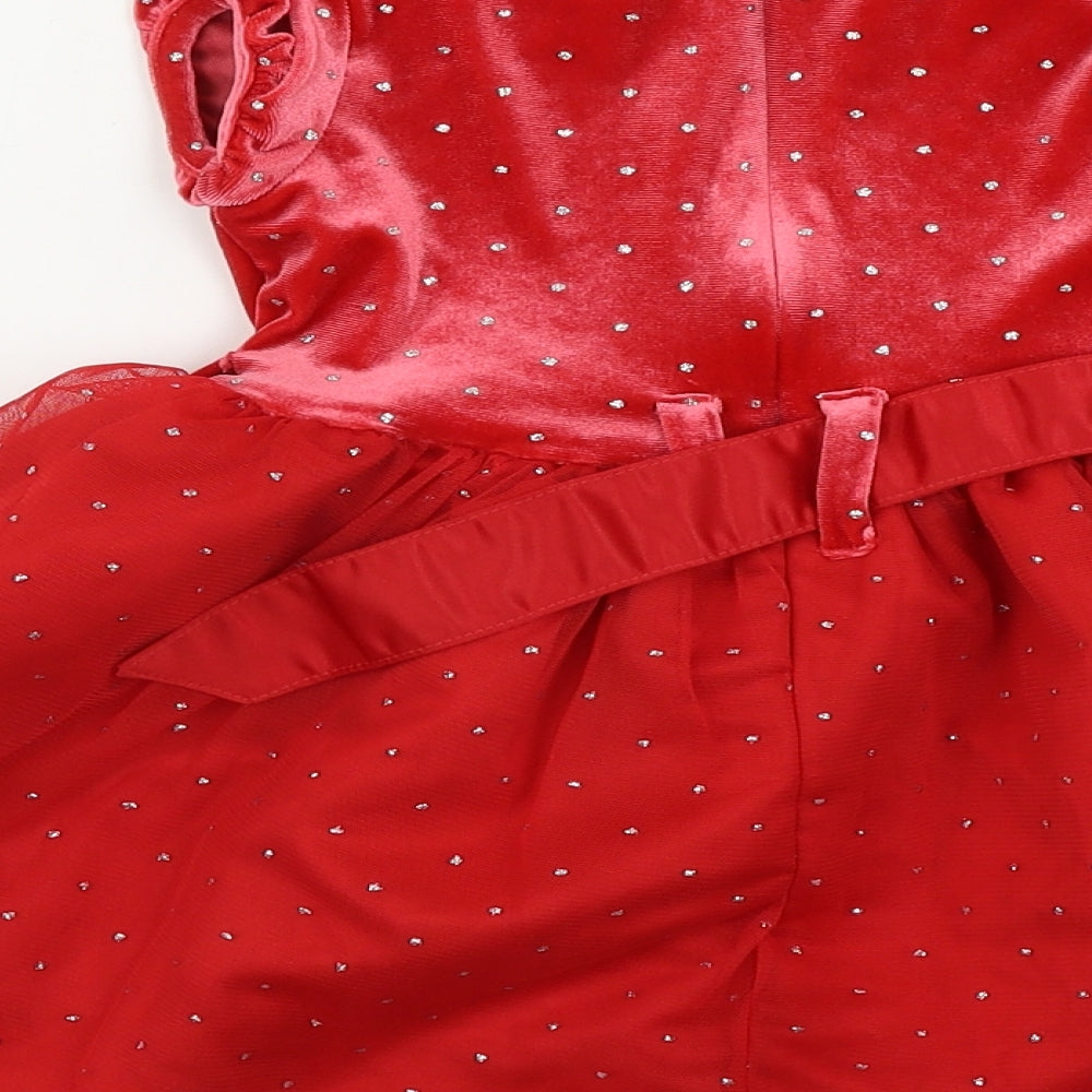 Marks and Spencer  Girls Red   A-Line  Size 3-4 Years