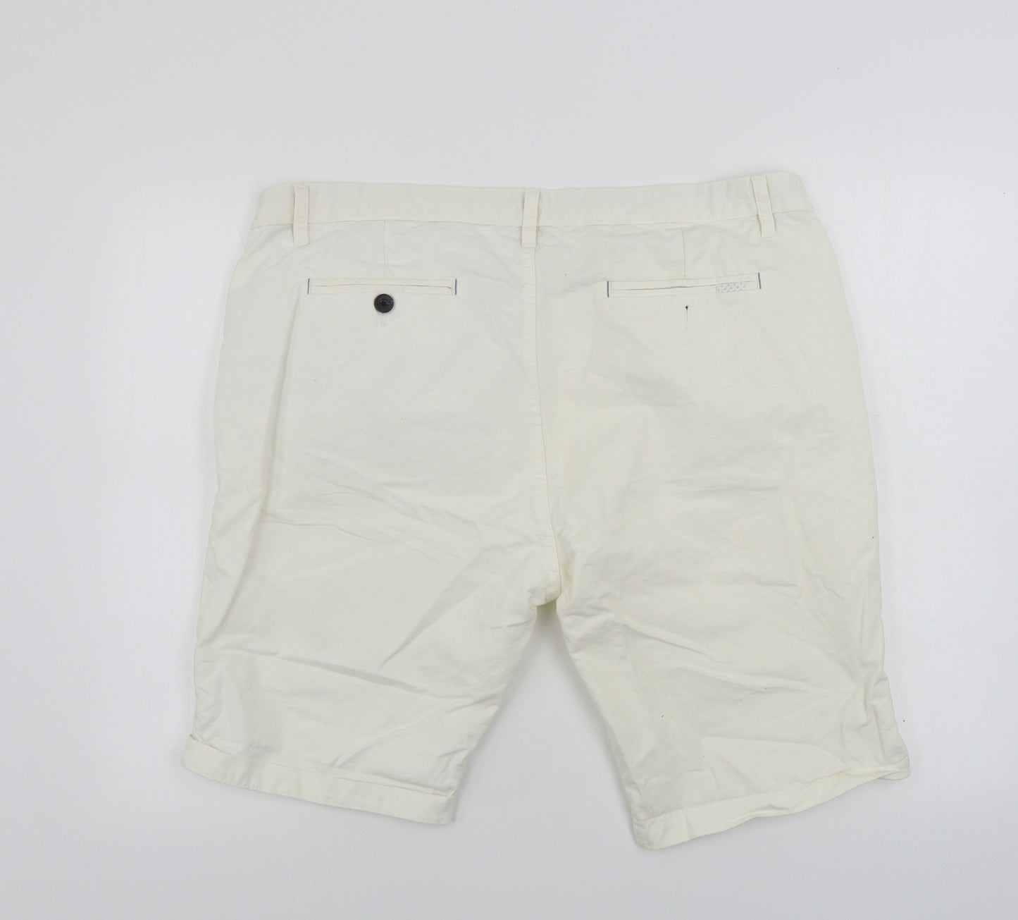 Primark  Mens White   Chino Shorts Size 40 in