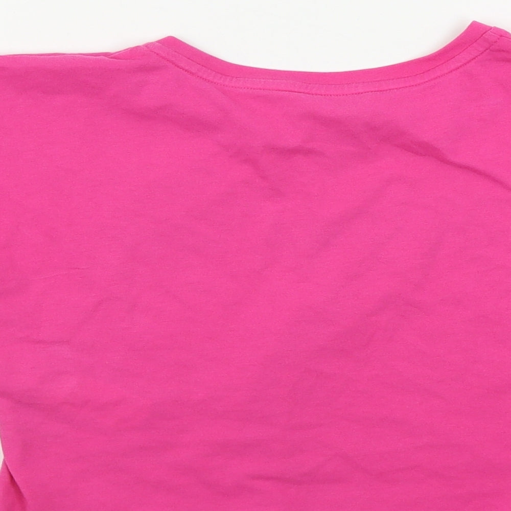 Preworn  Girls Pink   Cropped T-Shirt Size 8 Years