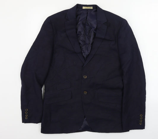 Front view of hammond & co men’s blue jacket blazer, size 38