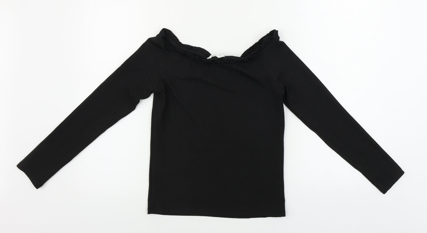 Candy Girls Black   Basic T-Shirt Size 14 Years