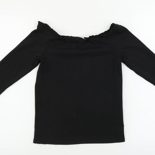 Candy Girls Black   Basic T-Shirt Size 14 Years