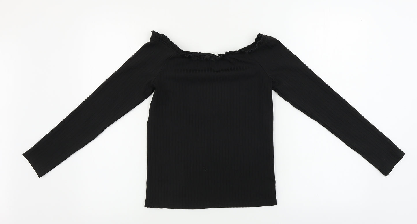 Candy Girls Black   Basic T-Shirt Size 14 Years