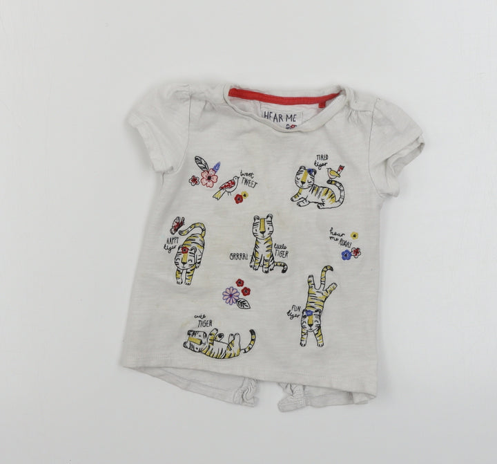 TU Boys White   Basic T-Shirt Size 2-3 Years