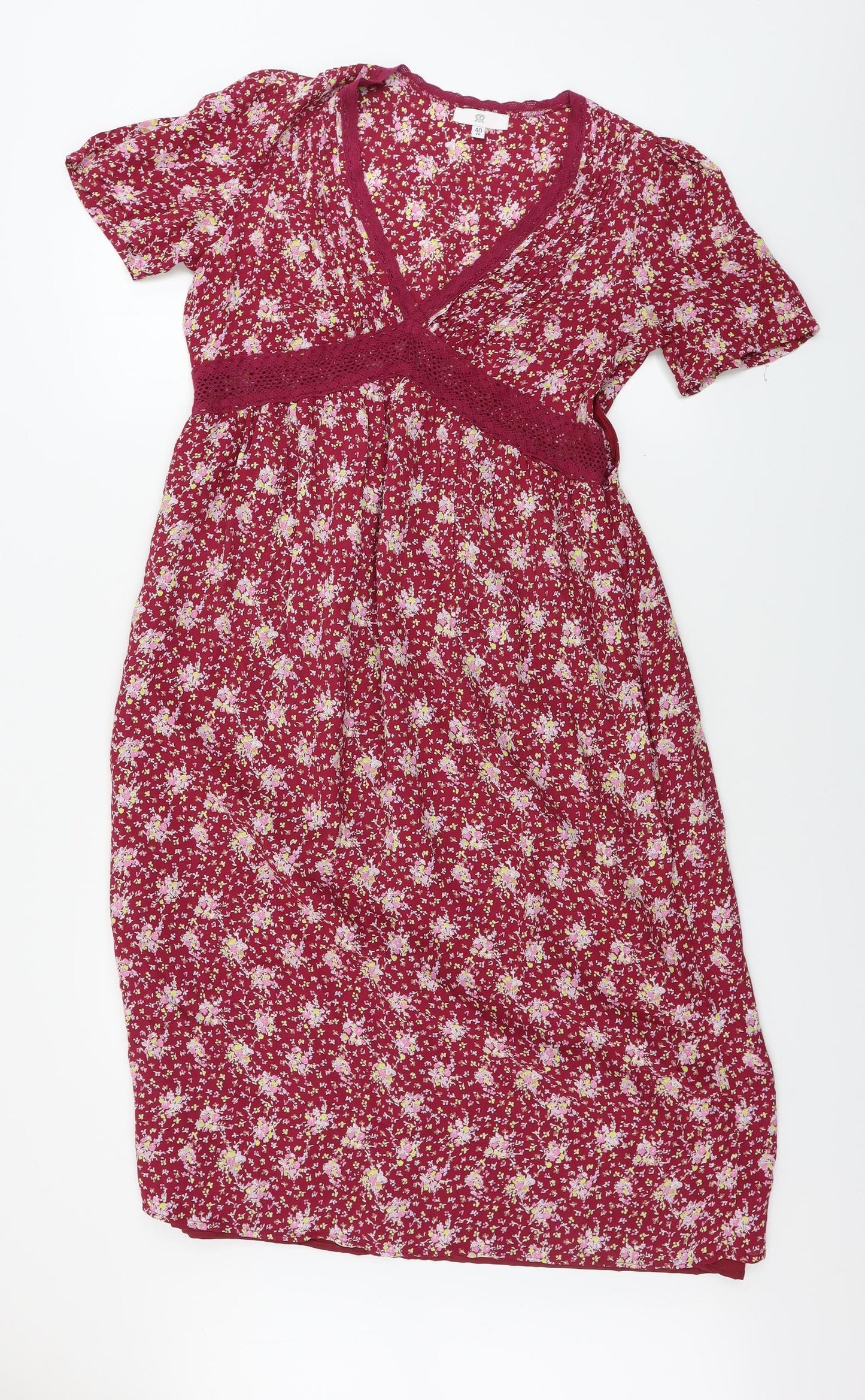 RR Womens Purple Floral  A-Line  Size 14