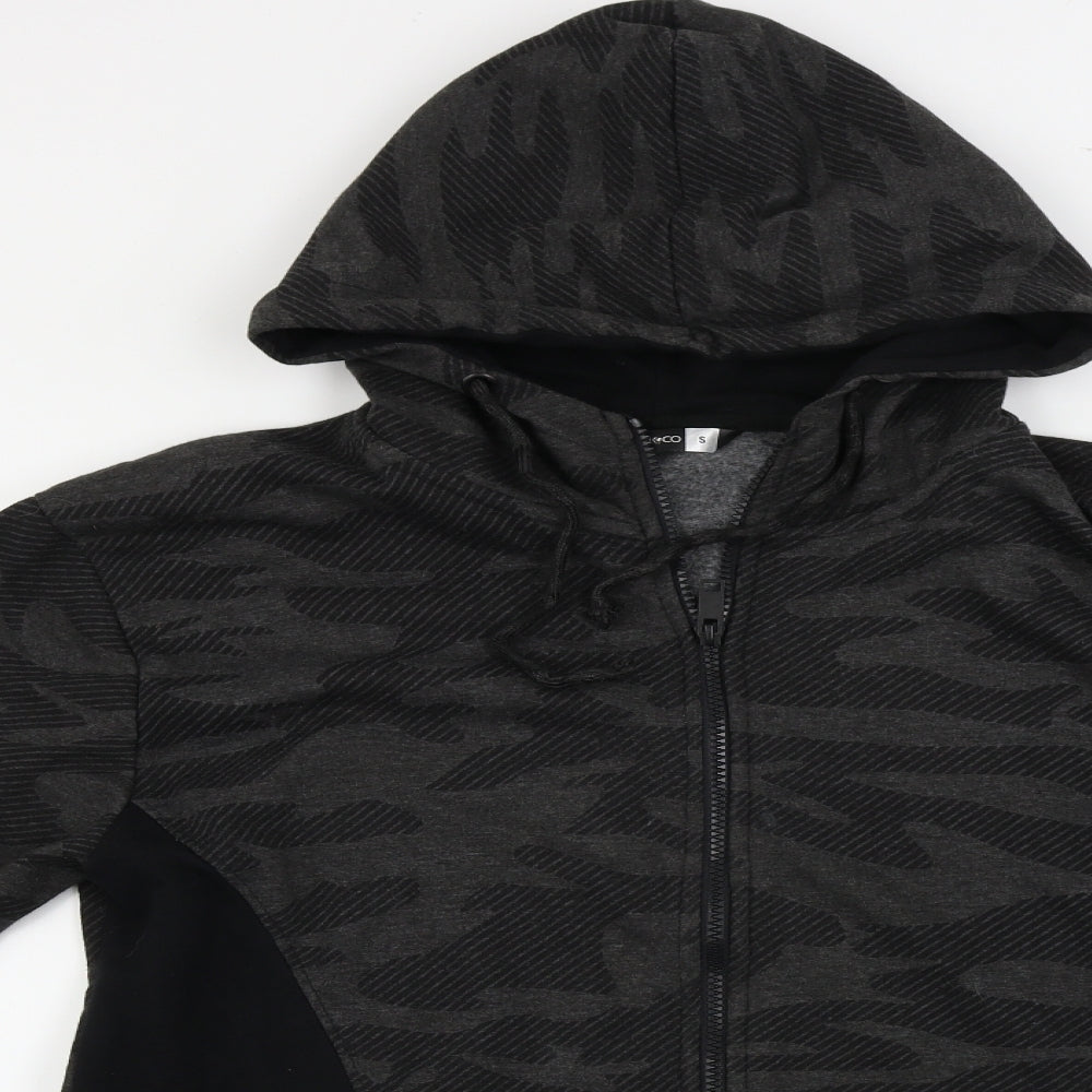 pep&co Mens Black   Full Zip Hoodie Size S