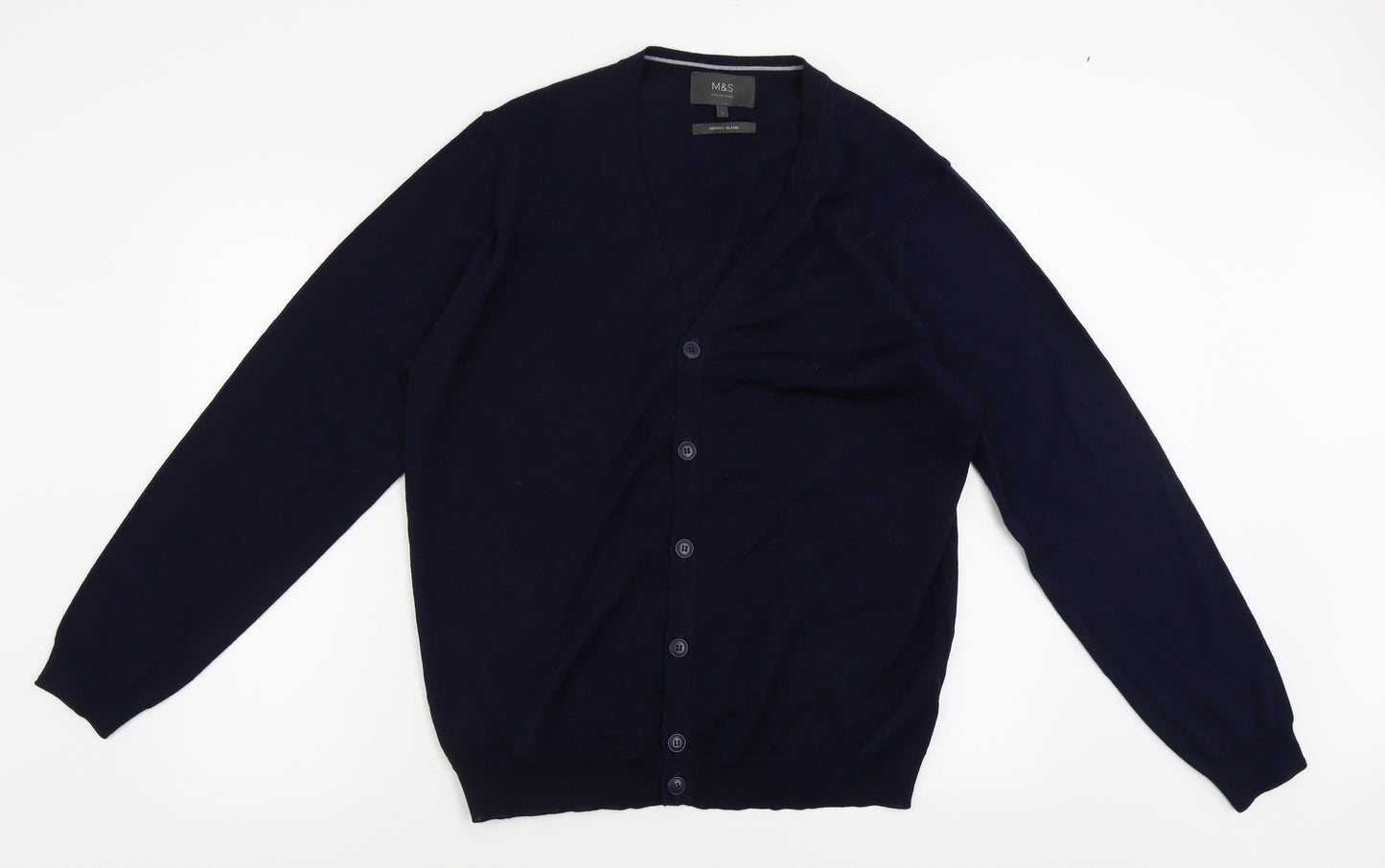 Marks and Spencer  Mens Blue   Cardigan Jumper Size L