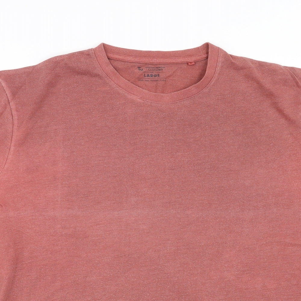 Sainsburys  Mens Orange    T-Shirt Size L