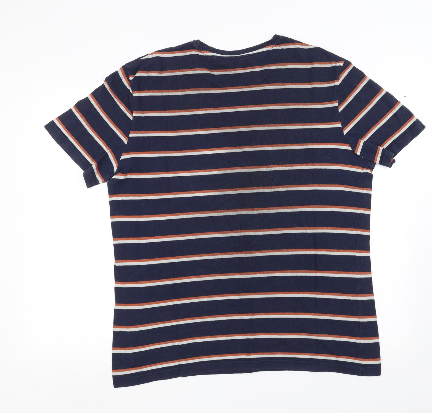 Sainsburys  Mens Blue Striped   T-Shirt Size L